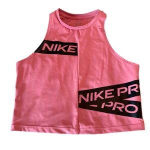 Nike Pro Sleeveless Athletic Workout Crop Top – Pink Size L